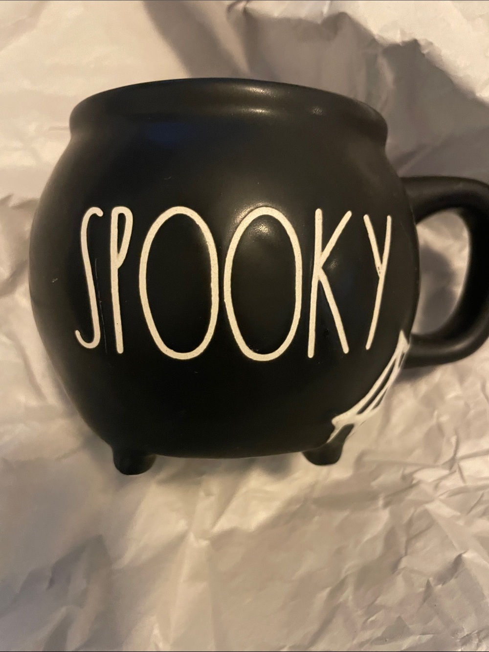 Rae Dunn Black "SPOOKY" Cauldron Mug